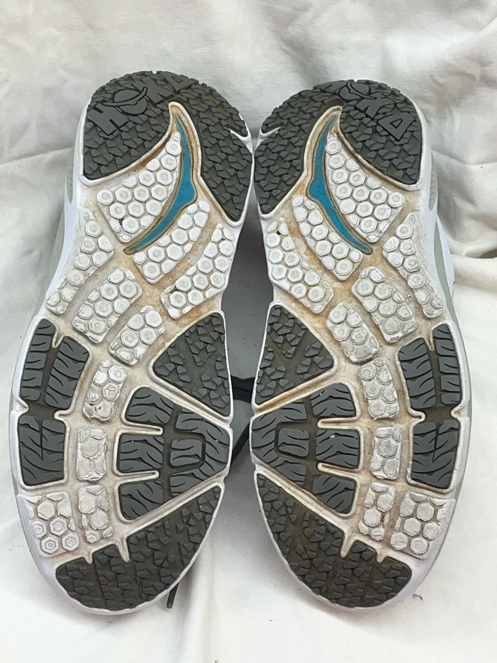Hoka Bondi LTR Men's White and Gray Cushioned Sneakers sz 9